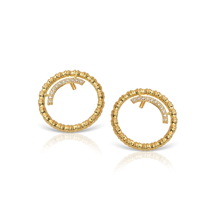 LALAOUNIS CHIWARA EARRINGS IN 18K GOLD AND DIAMONDS