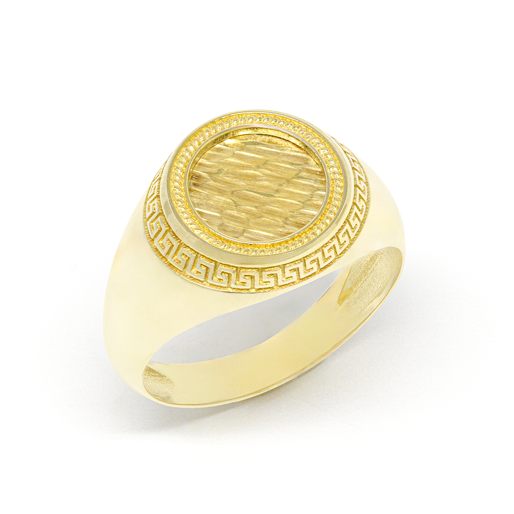 Δαχτυλίδι εντυπωσιακό από κίτρινο χρυσό 14k